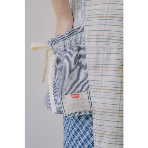 Rework Vintage Patchwork Flannel Pouch Pocket Flared Cargo Pants - Picture 3 of 11